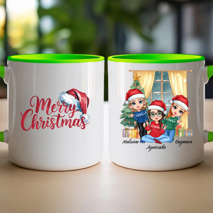 Kubek personalizowany świąteczny dla przyjaciółek #128