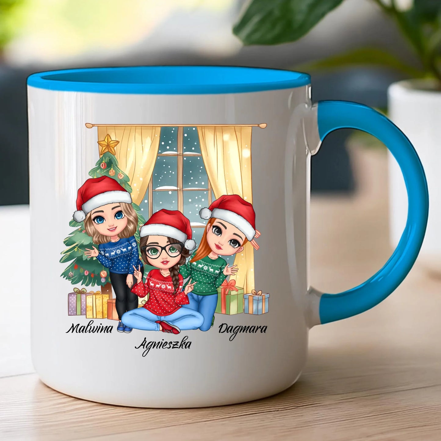 Kubek personalizowany świąteczny dla przyjaciółek #128