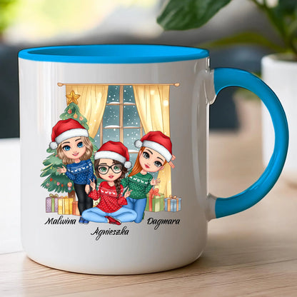 Kubek personalizowany świąteczny dla przyjaciółek #128