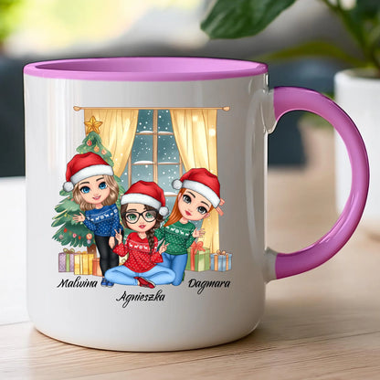 Kubek personalizowany świąteczny dla przyjaciółek #128