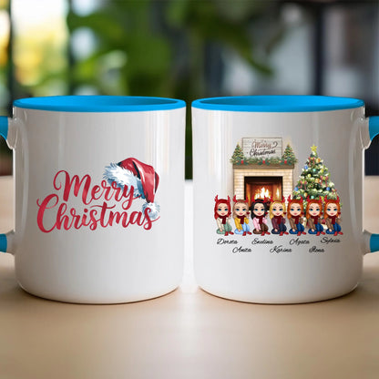 Kubek personalizowany dla przyjaciółek świąteczny 1-7 osób #122