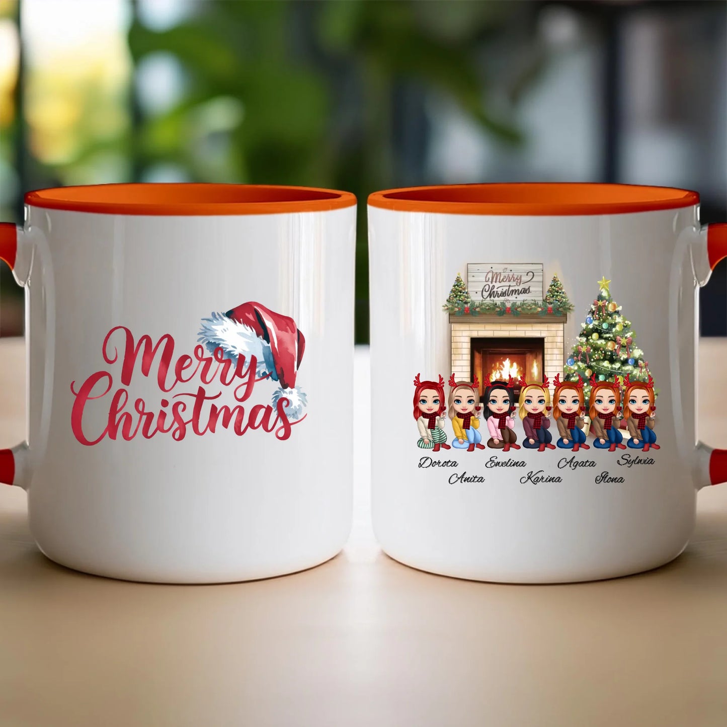 Kubek personalizowany dla przyjaciółek świąteczny 1-7 osób #122