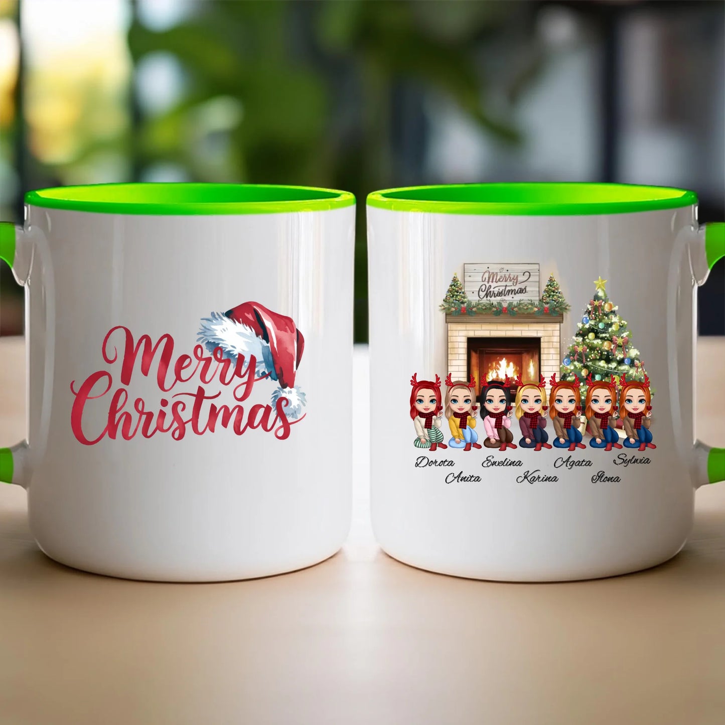 Kubek personalizowany dla przyjaciółek świąteczny 1-7 osób #122