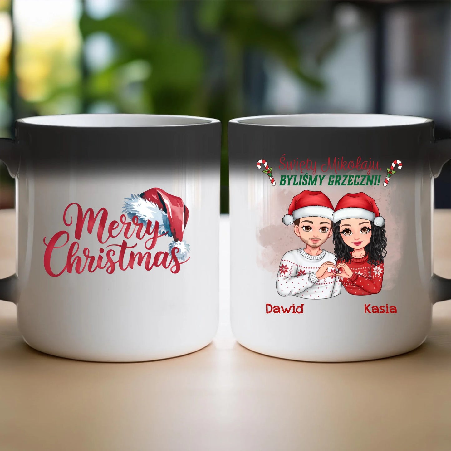 Kubek personalizowany świąteczny dla pary #54