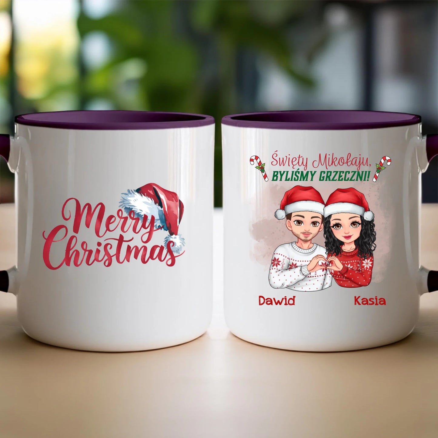 Kubek personalizowany świąteczny dla pary #54