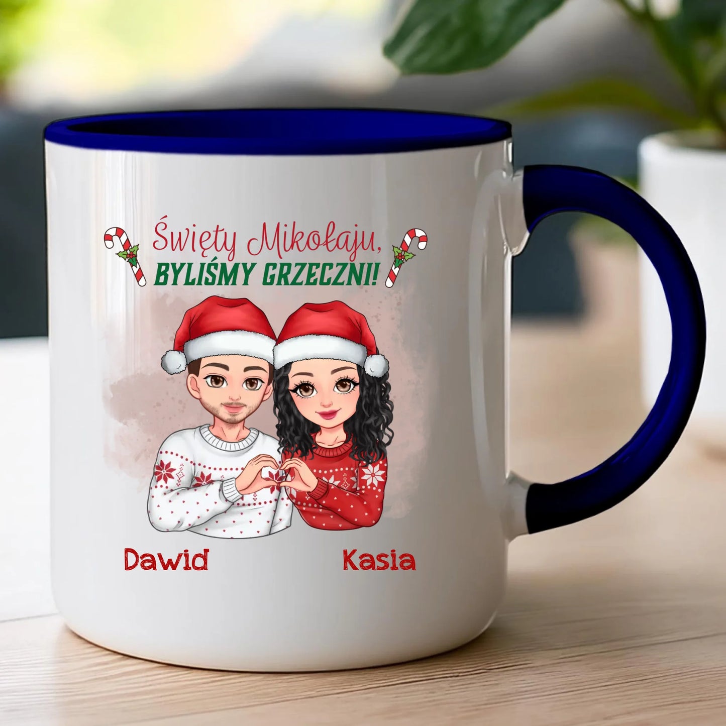 Kubek personalizowany świąteczny dla pary #54