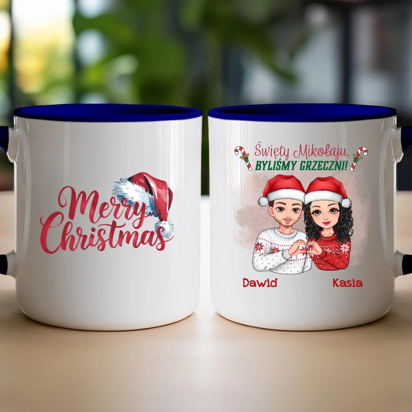 Kubek personalizowany świąteczny dla pary #54