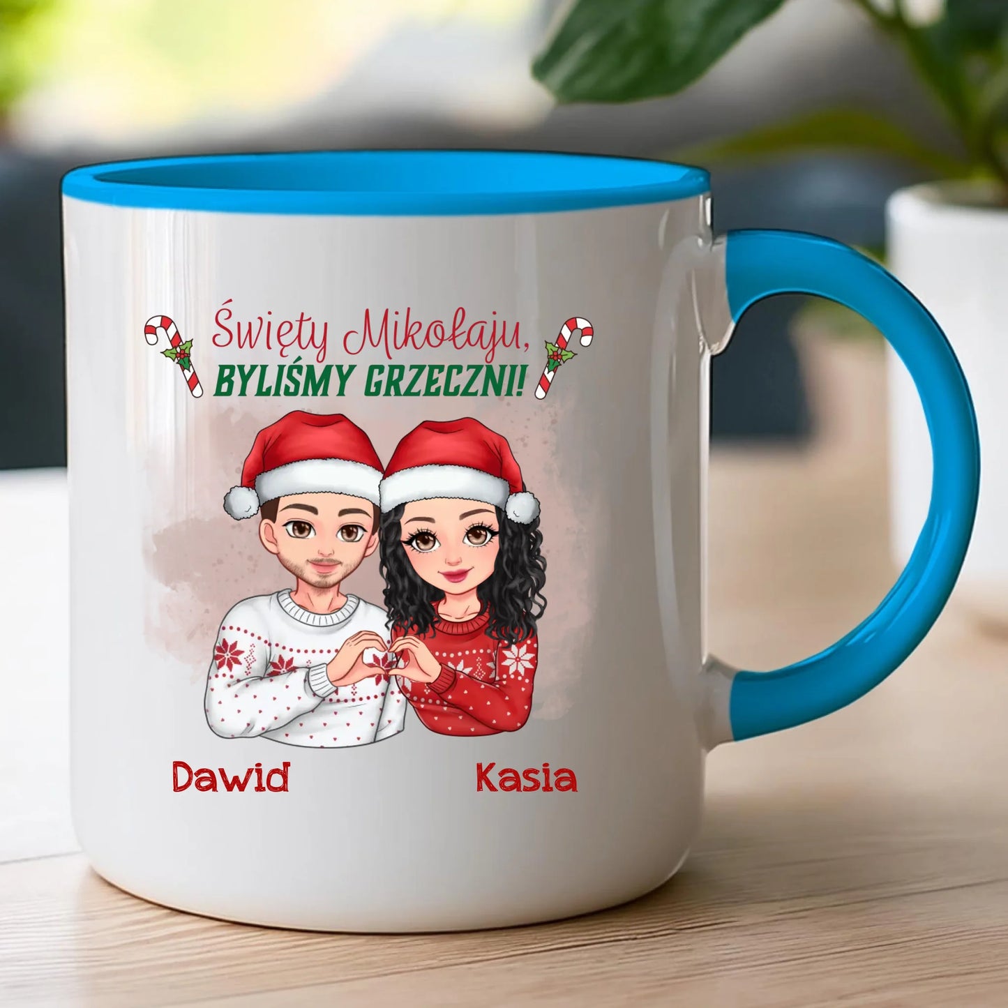 Kubek personalizowany świąteczny dla pary #54