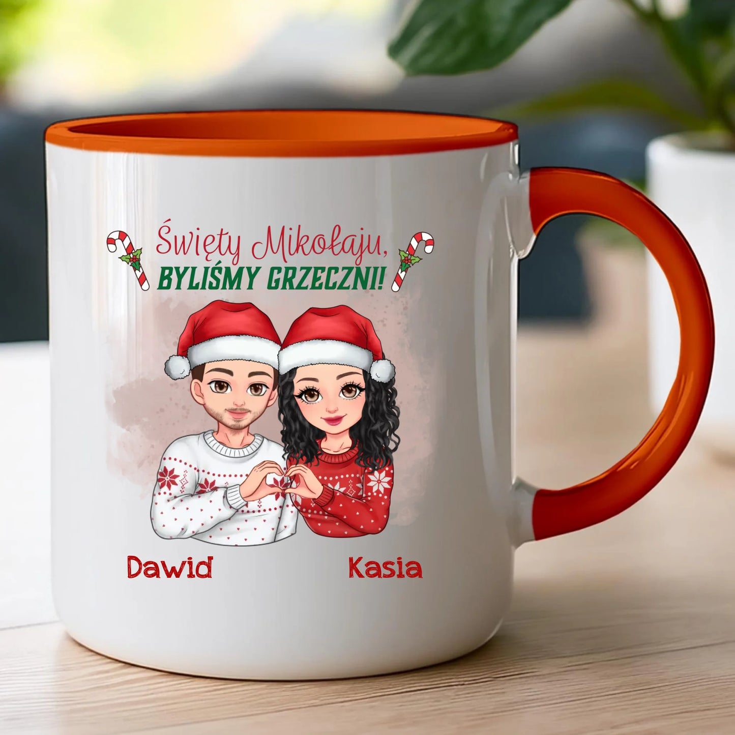 Kubek personalizowany świąteczny dla pary #54