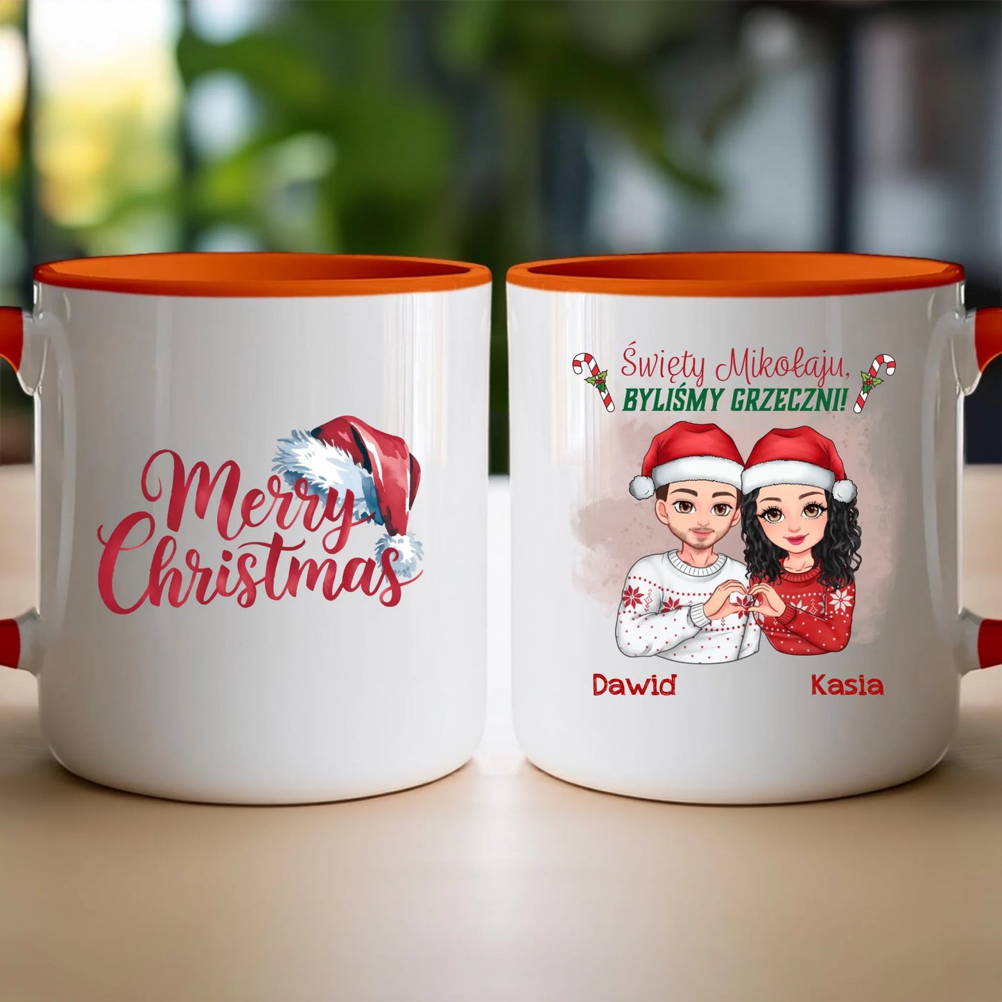 Kubek personalizowany świąteczny dla pary #54