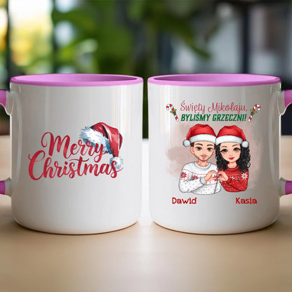 Kubek personalizowany świąteczny dla pary #54