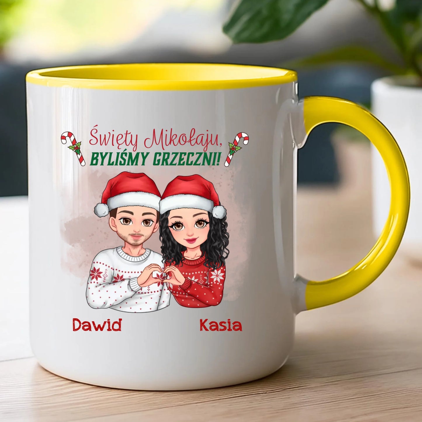 Kubek personalizowany świąteczny dla pary #54