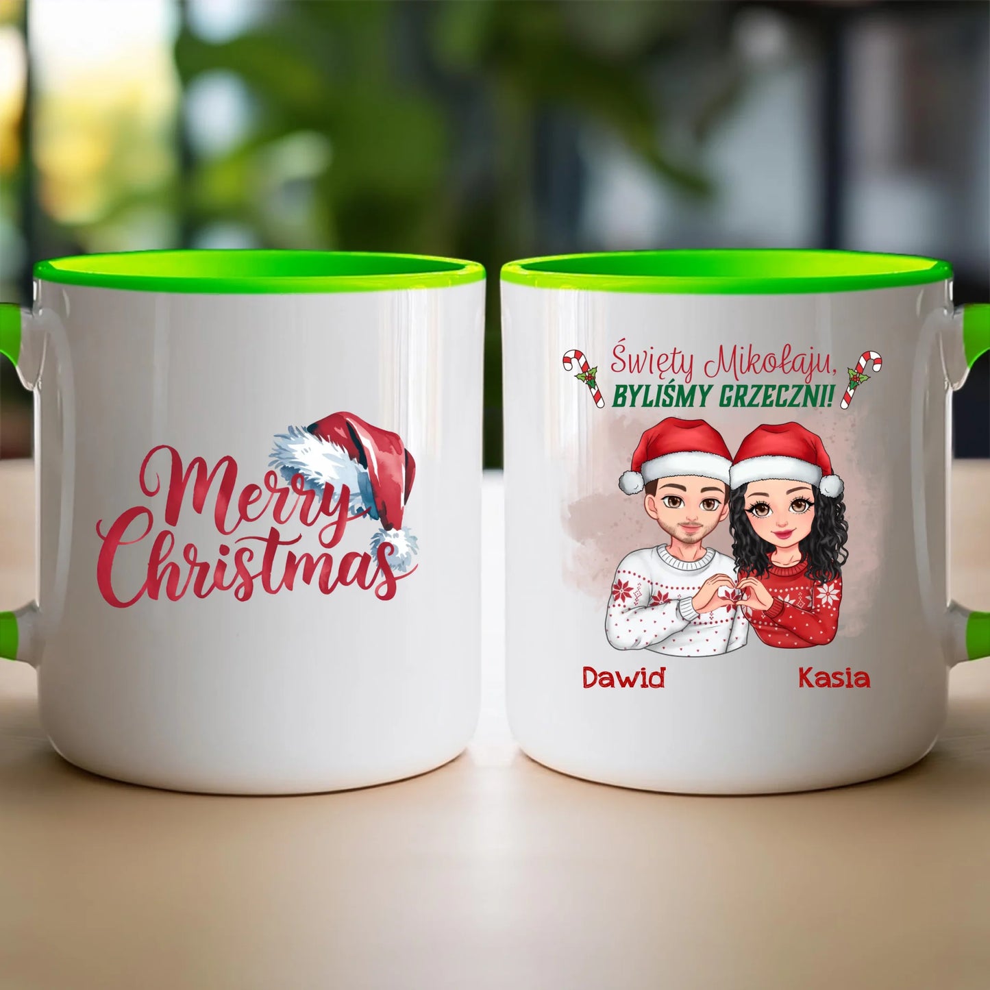 Kubek personalizowany świąteczny dla pary #54