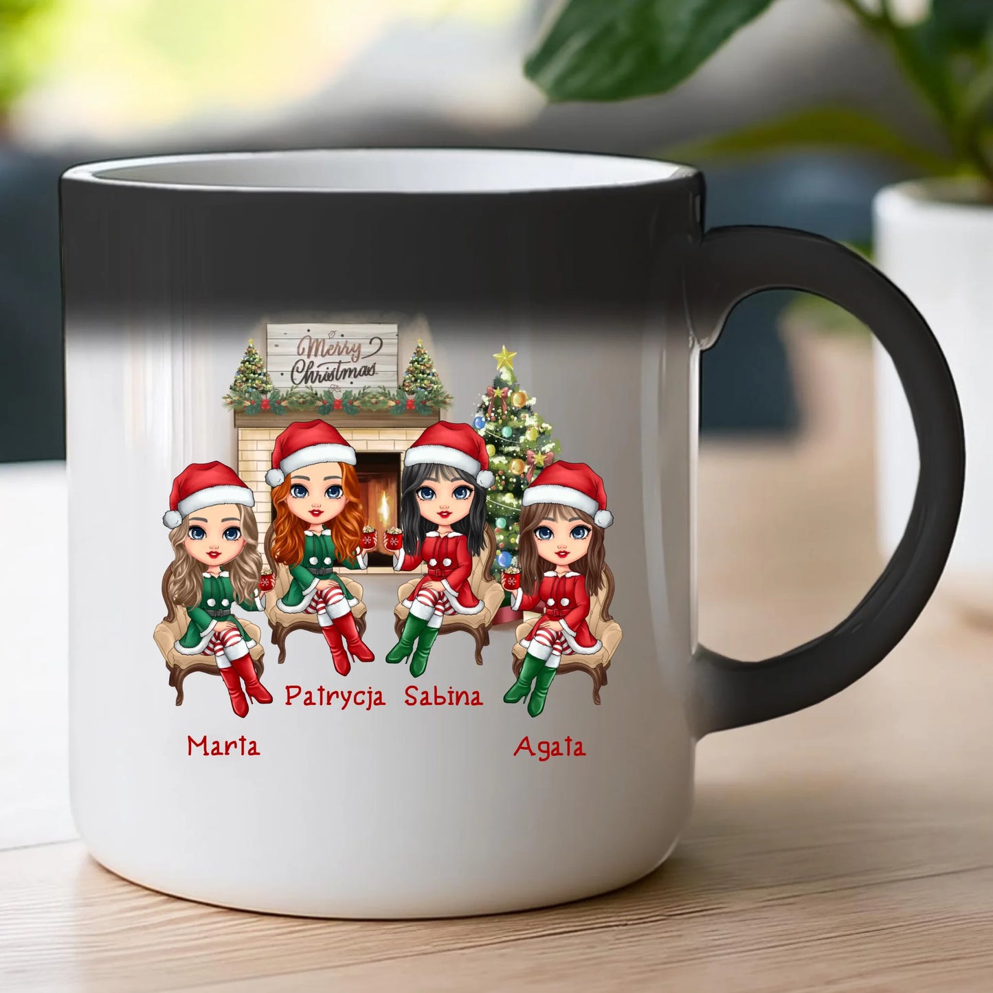 Kubek personalizowany świąteczny dla przyjaciółek #127