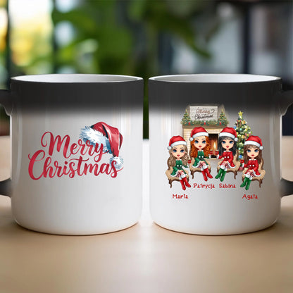 Kubek personalizowany świąteczny dla przyjaciółek #127