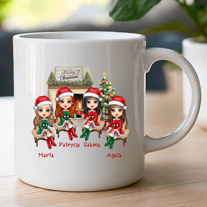 Kubek personalizowany świąteczny dla przyjaciółek #127