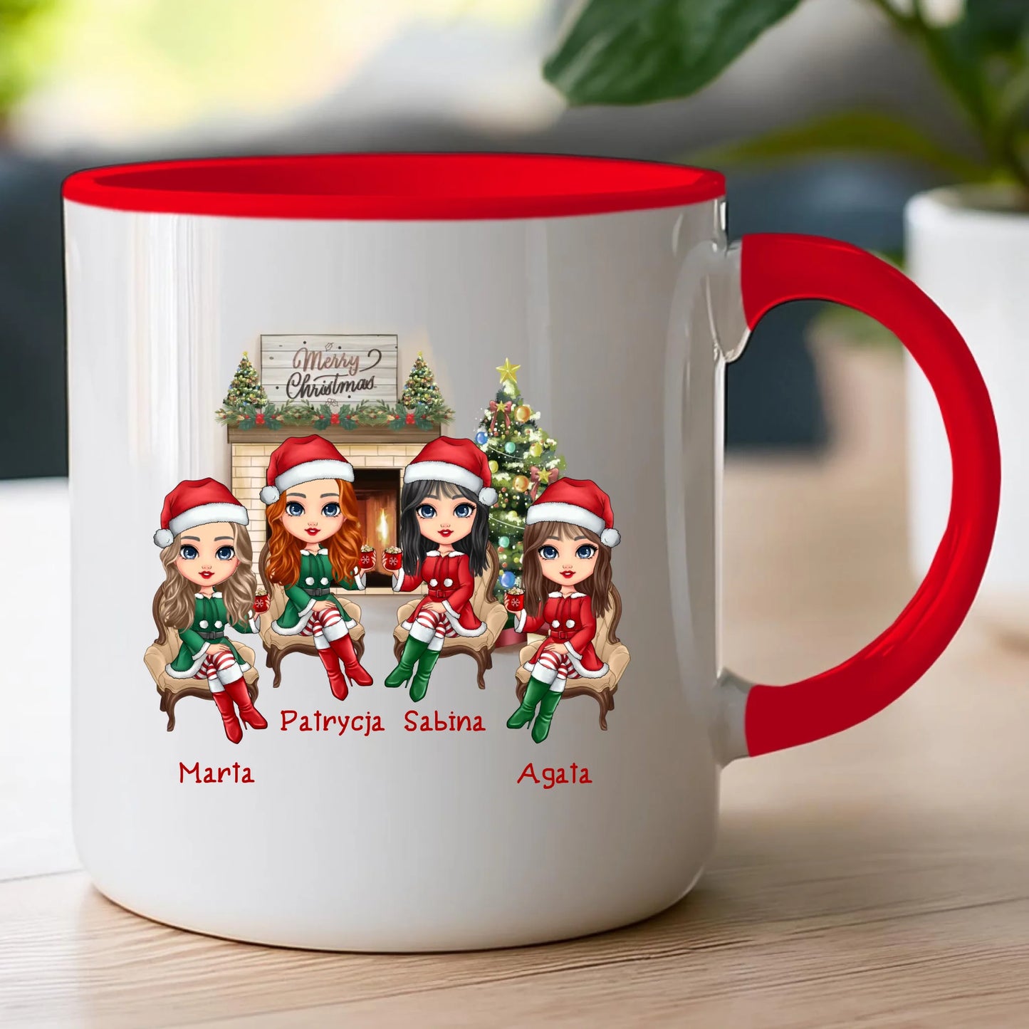 Kubek personalizowany świąteczny dla przyjaciółek #127