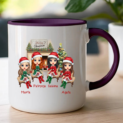 Kubek personalizowany świąteczny dla przyjaciółek #127