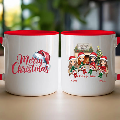 Kubek personalizowany świąteczny dla przyjaciółek #127