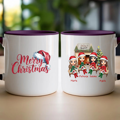 Kubek personalizowany świąteczny dla przyjaciółek #127