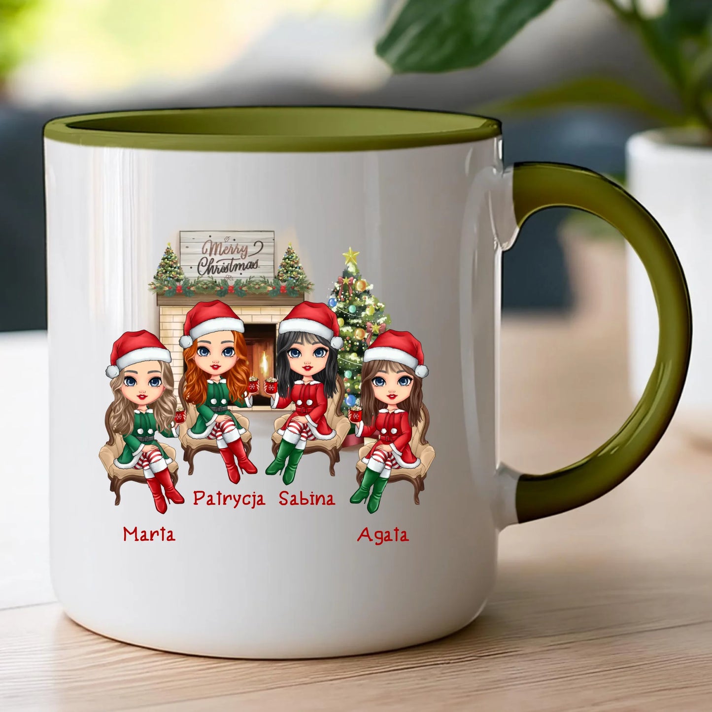 Kubek personalizowany świąteczny dla przyjaciółek #127