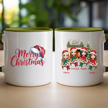 Kubek personalizowany świąteczny dla przyjaciółek #127