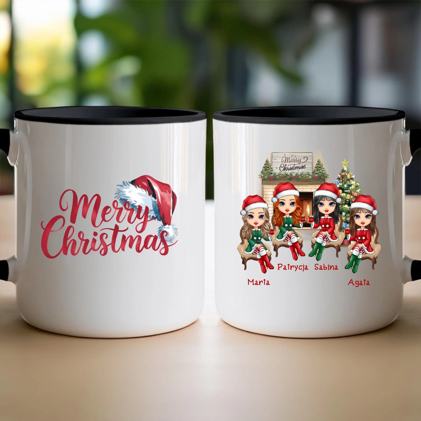 Kubek personalizowany świąteczny dla przyjaciółek #127