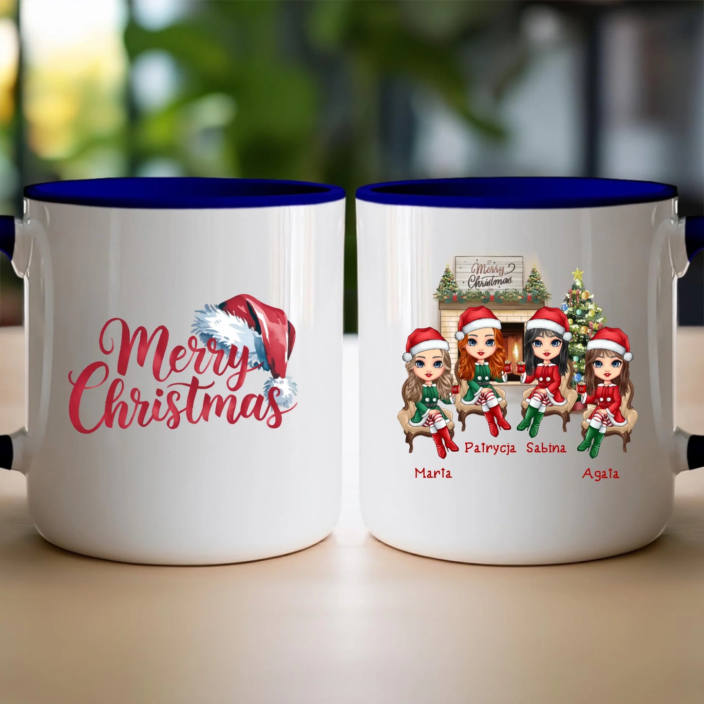 Kubek personalizowany świąteczny dla przyjaciółek #127