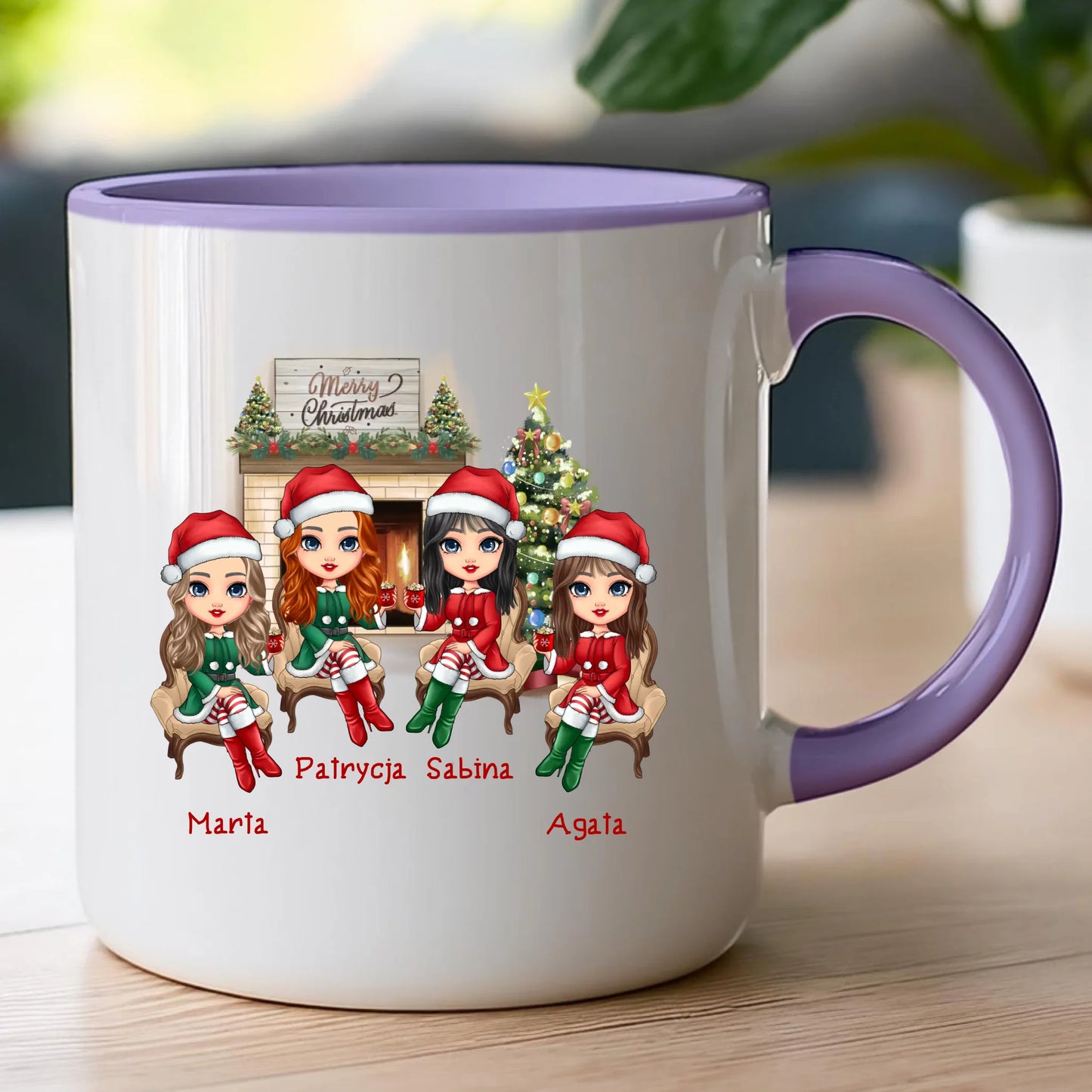 Kubek personalizowany świąteczny dla przyjaciółek #127