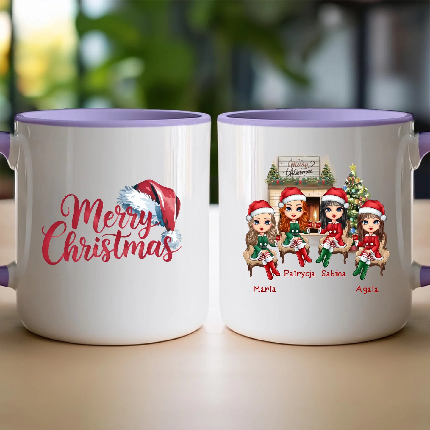 Kubek personalizowany świąteczny dla przyjaciółek #127