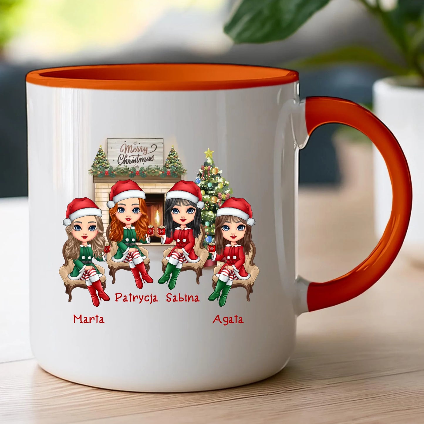 Kubek personalizowany świąteczny dla przyjaciółek #127