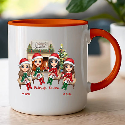 Kubek personalizowany świąteczny dla przyjaciółek #127