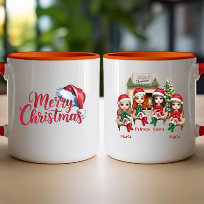 Kubek personalizowany świąteczny dla przyjaciółek #127