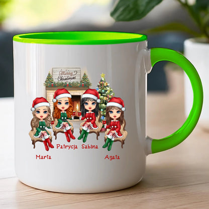 Kubek personalizowany świąteczny dla przyjaciółek #127