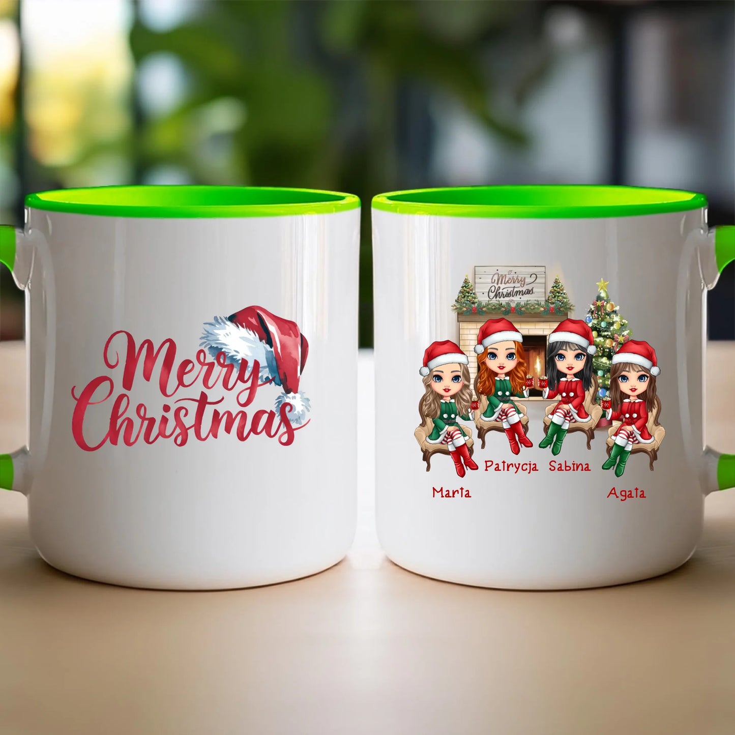 Kubek personalizowany świąteczny dla przyjaciółek #127