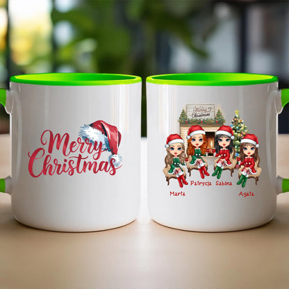 Kubek personalizowany świąteczny dla przyjaciółek #127