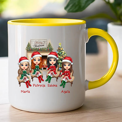 Kubek personalizowany świąteczny dla przyjaciółek #127