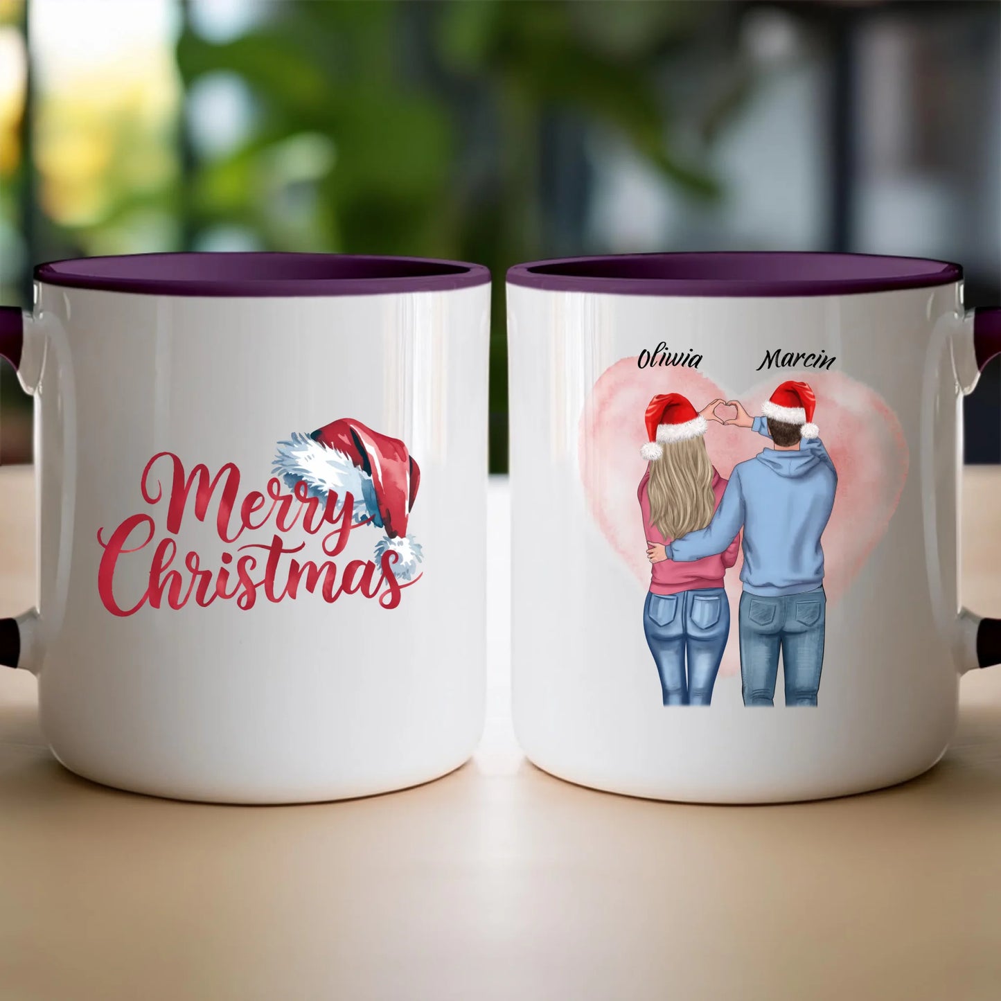 Kubek personalizowany świąteczny dla par #57