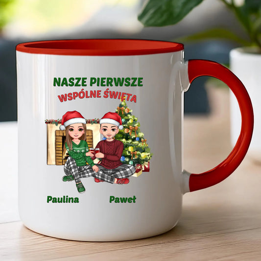 Kubek personalizowany świąteczna dla par #56