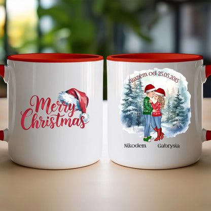 Kubek personalizowany świąteczny dla par #51