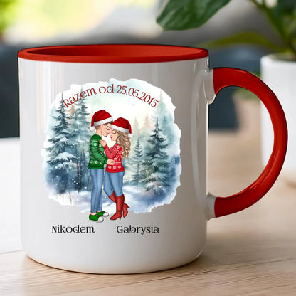 Kubek personalizowany świąteczny dla par #51