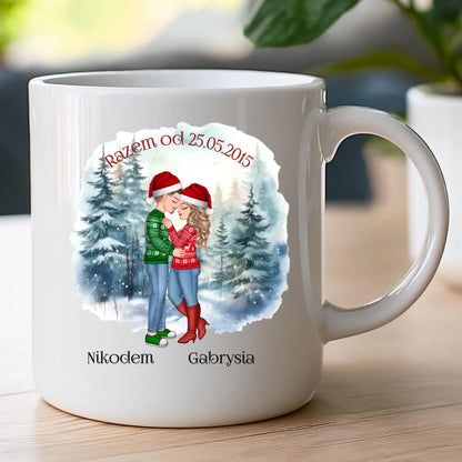 Kubek personalizowany świąteczny dla par #51