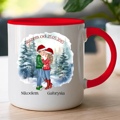 Kubek personalizowany świąteczny dla par #51