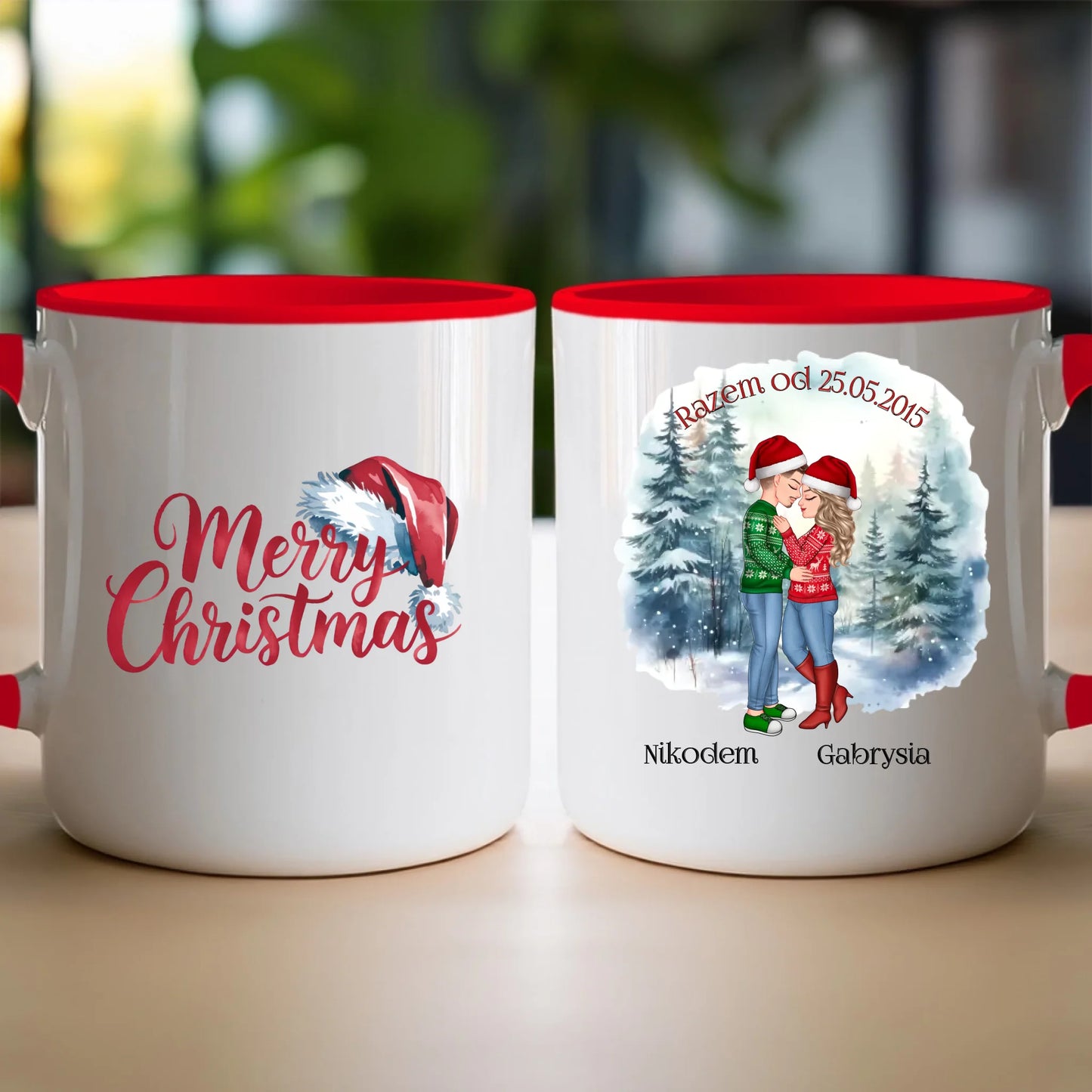Kubek personalizowany świąteczny dla par #51