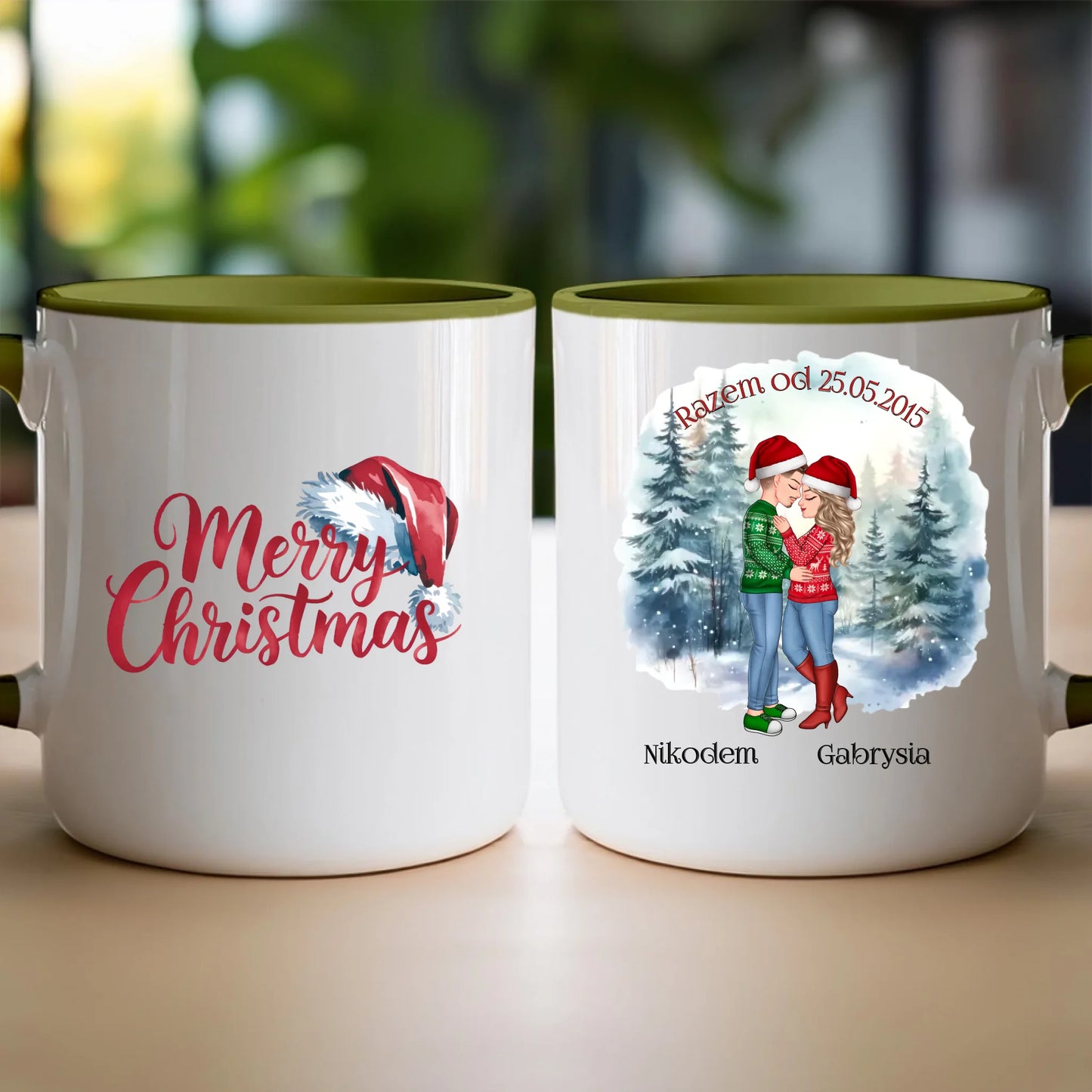 Kubek personalizowany świąteczny dla par #51