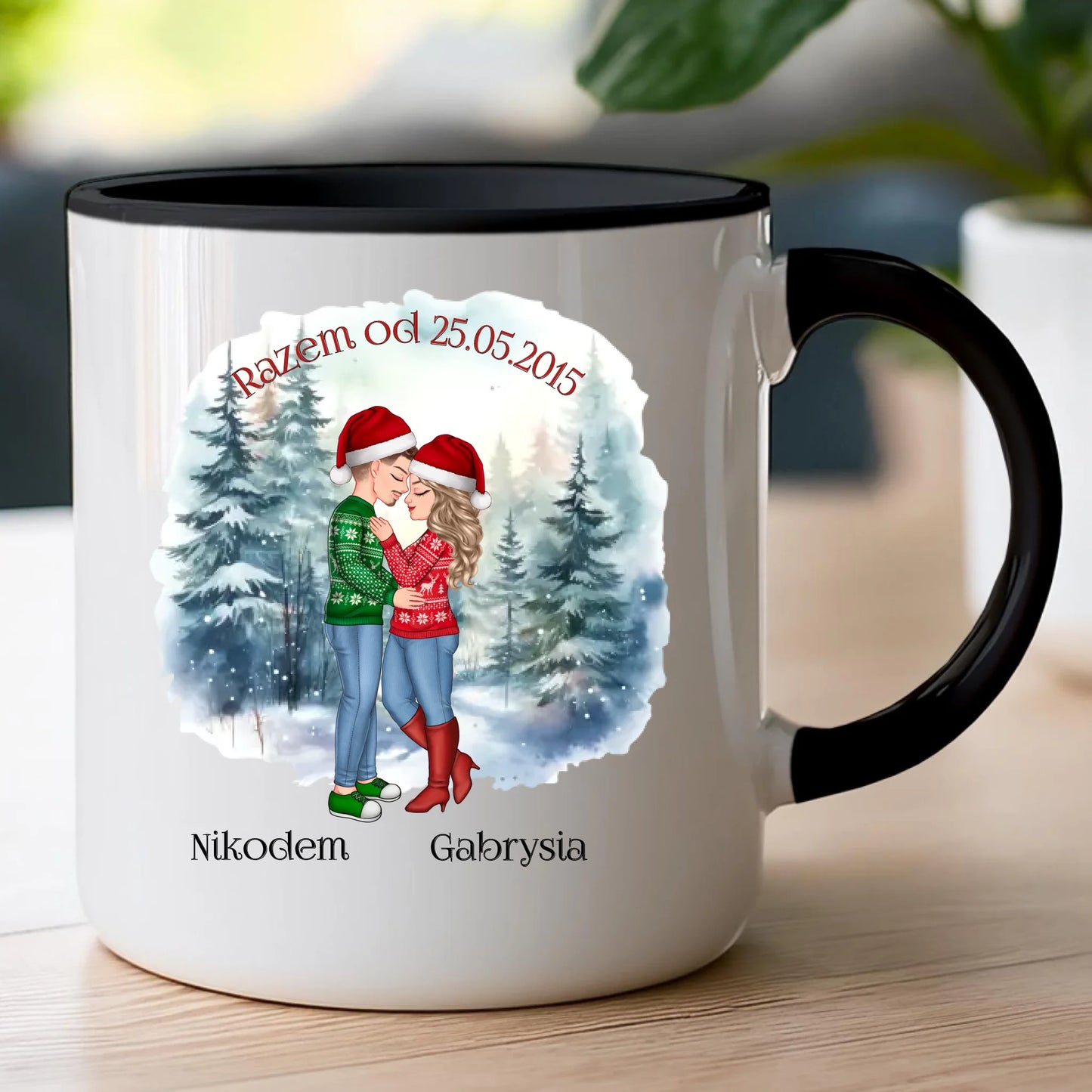 Kubek personalizowany świąteczny dla par #51