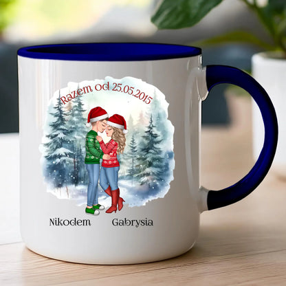 Kubek personalizowany świąteczny dla par #51