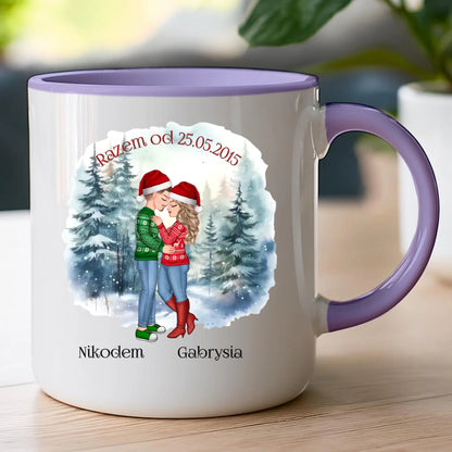 Kubek personalizowany świąteczny dla par #51