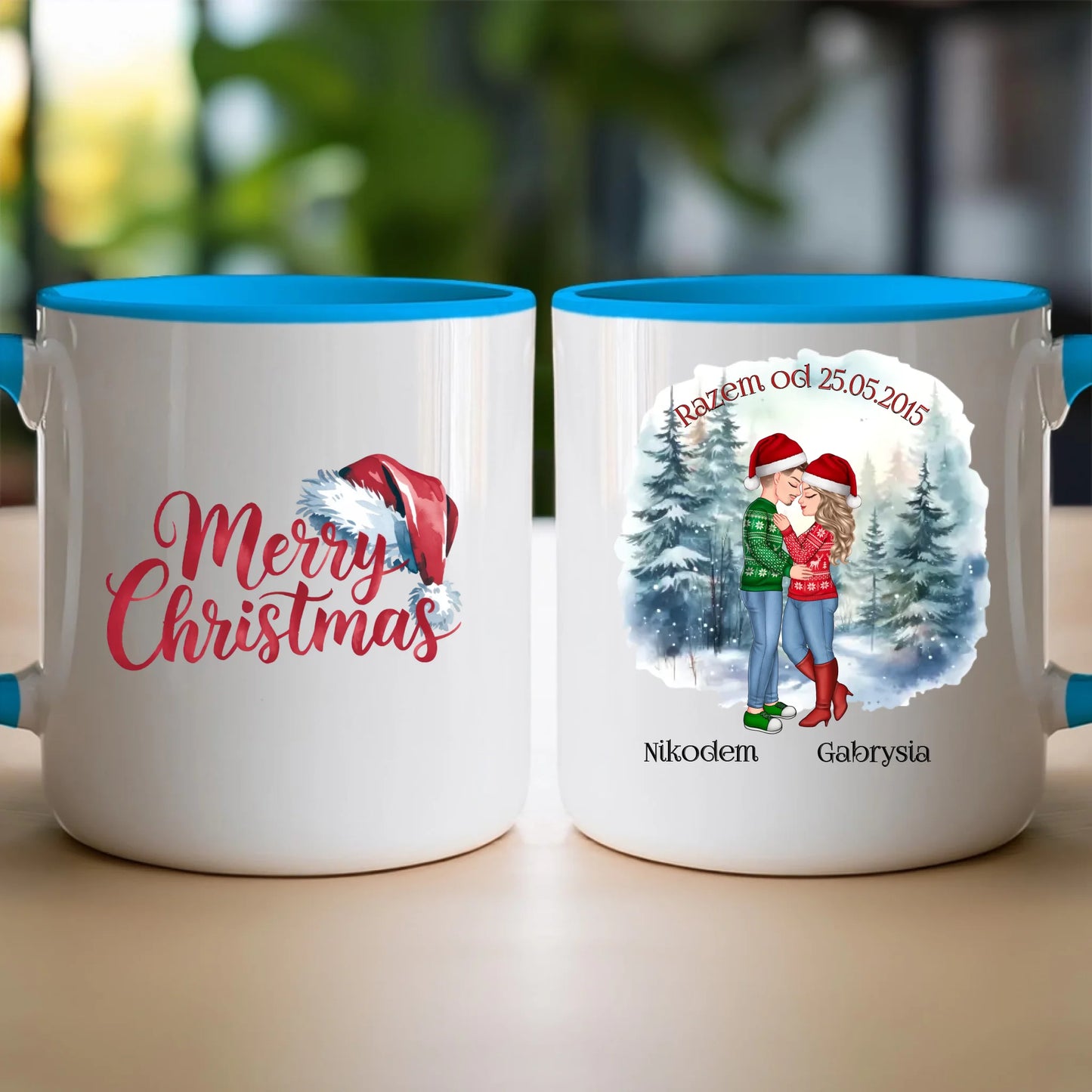 Kubek personalizowany świąteczny dla par #51