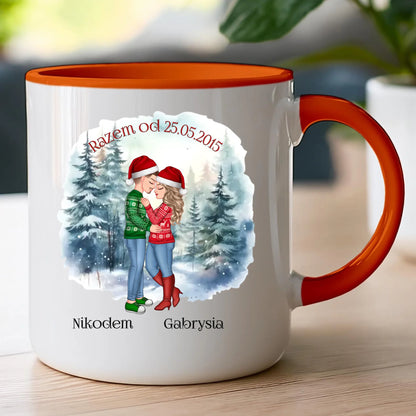 Kubek personalizowany świąteczny dla par #51